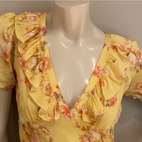 BY TiMo Ruffle Trimmed, Midi-Style Wrap Dress w/ Open Back in Pink NWOT/sz L - Picture 14 of 16